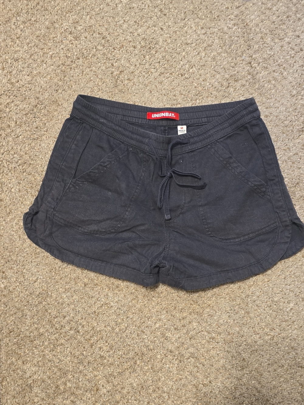 UNIONBAY Women’s Black Athletic Drawstring Shorts